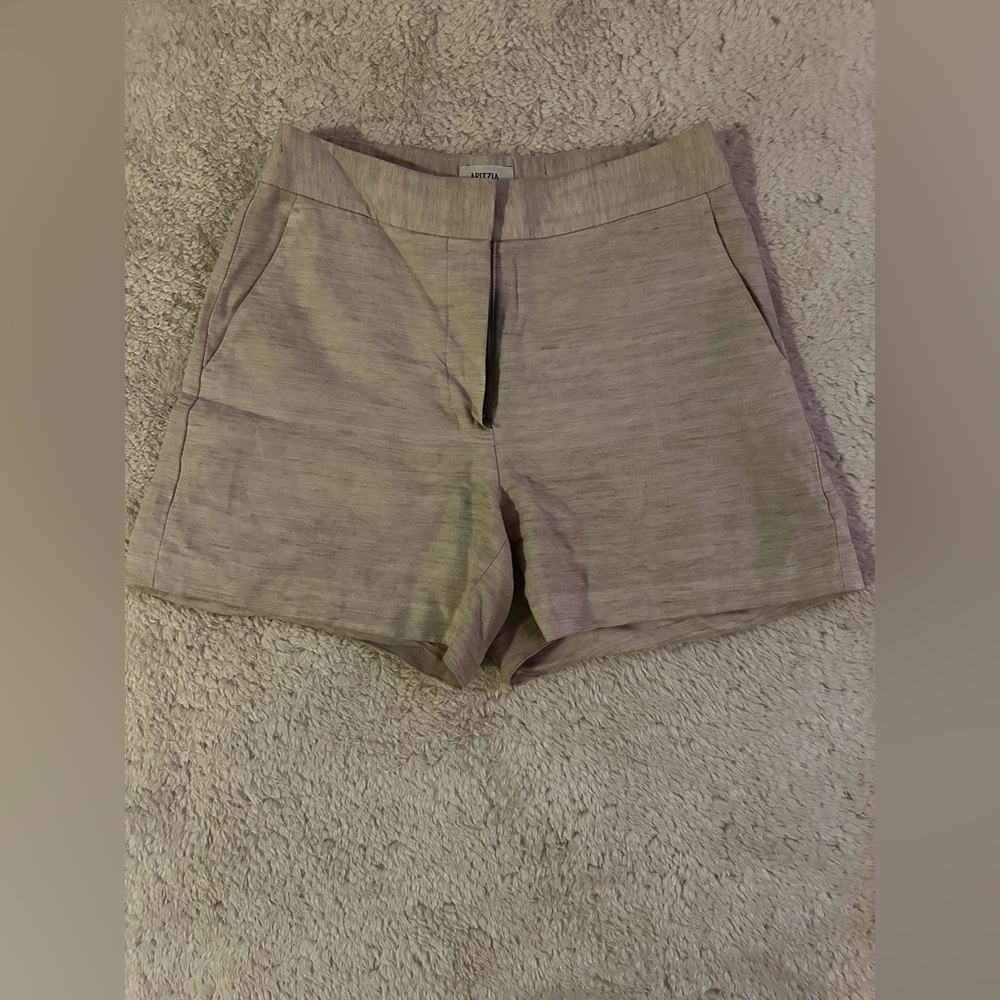Aritzia High Waist Tan Shorts